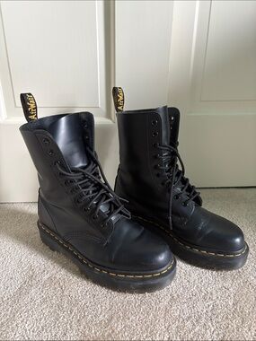 Doc Marten Black 10-Eye 1490 Bex Boots Size US 7